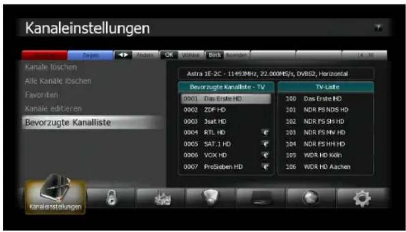 Schwaiger DSR691HDPL - ASTRA Kanalliste - 1