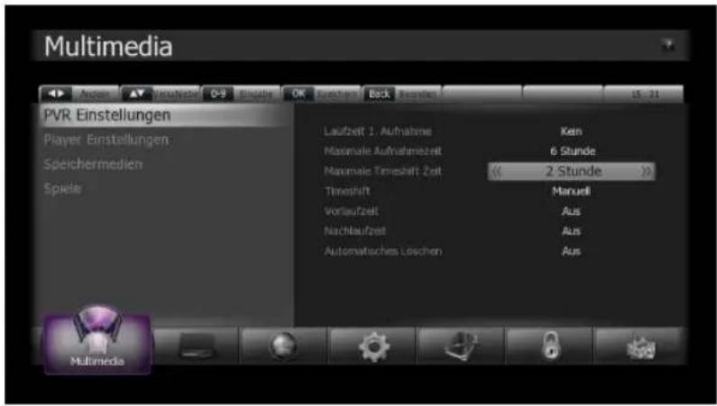 Schwaiger DSR691HDPL - PVR Einstellungen (optional) - 1