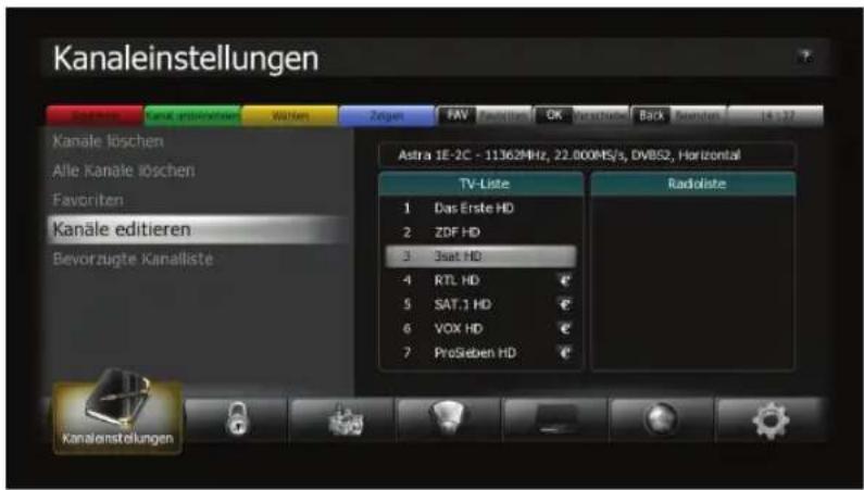 Schwaiger DSR691HDPL - Kanäle Editieren - 1