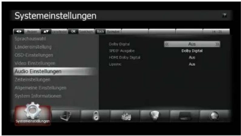 Schwaiger DSR691HDPL - Audio Einstellungen - 1