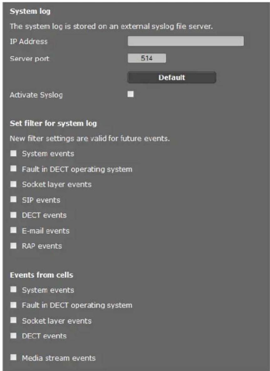 Bintec-elmeg DECT200M - Systemreport (SysLog) - 1