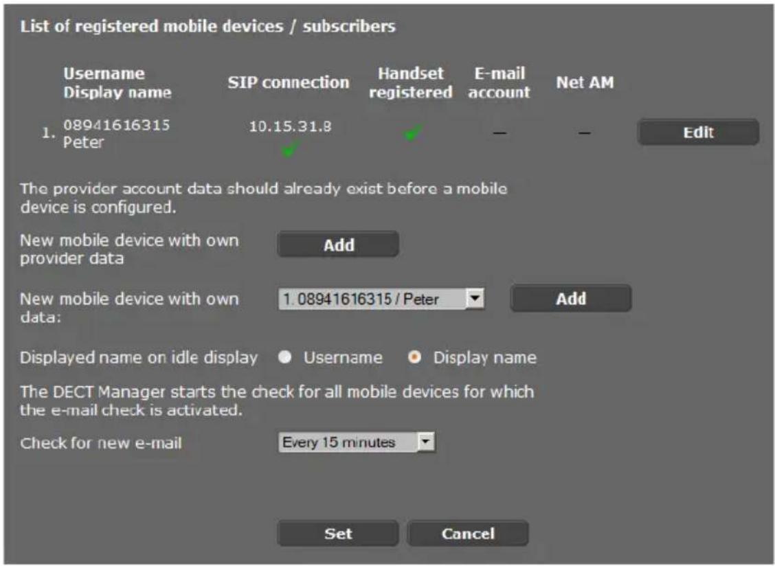 Bintec-elmeg DECT200M - Mobilteile konfigurieren - 1