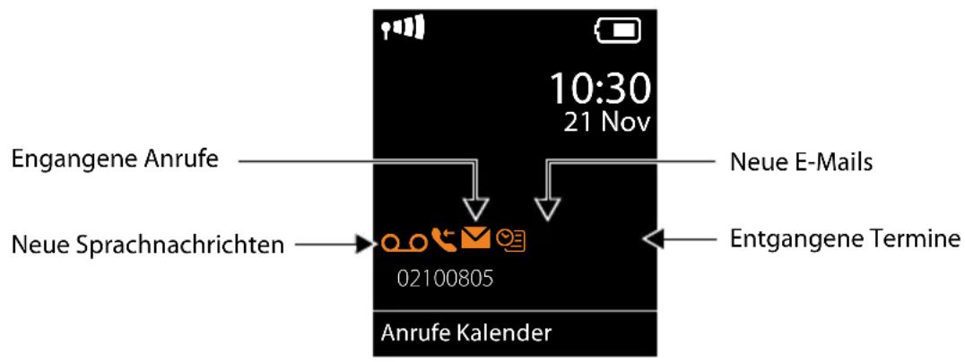 10:30 21 Nov Engangene Anrufe Neue Sprachnachrichten 02100805 Anrufe Kalender Neue E-Mails Entgangene Termine