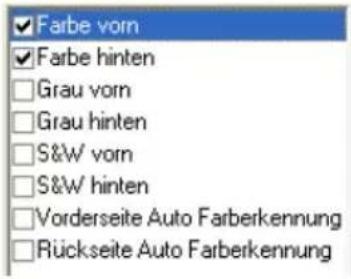 Farbe vorn Farbe hinten Grau vorn Grau hinten S&W vorn S&W hinten Vorderseite Auto Farberkennung Rückseite Auto Farberkennung