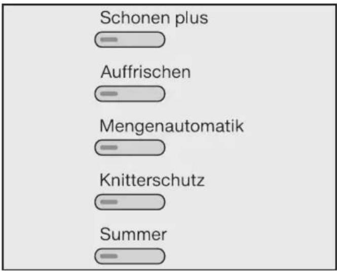 Schonen plus Auffrischen Mengenautomatik Knitterschutz Summer
