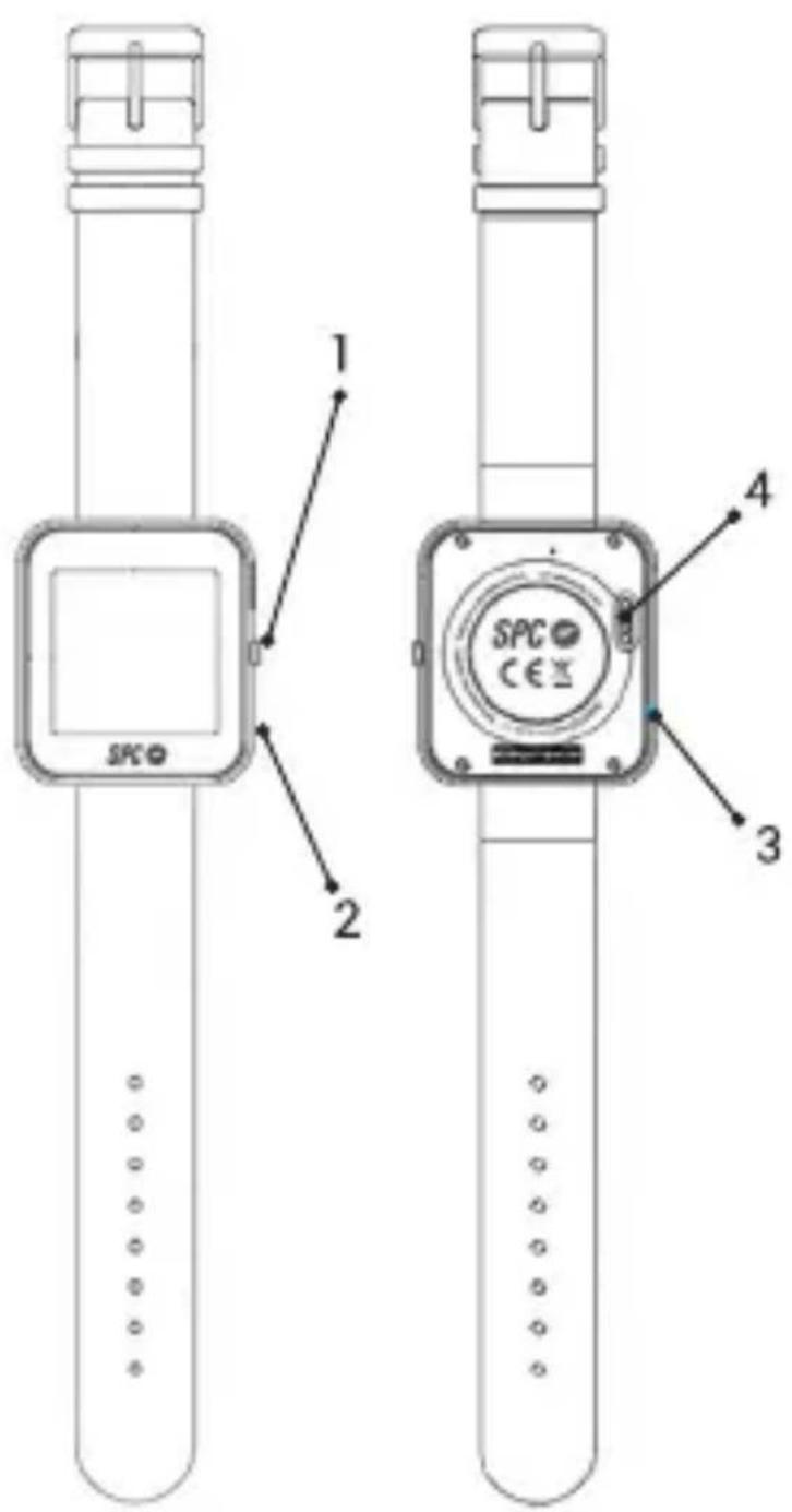 SPC Smartee Watch Slim - LOCALIZAÇÃO DOS CONTROLOS - 1