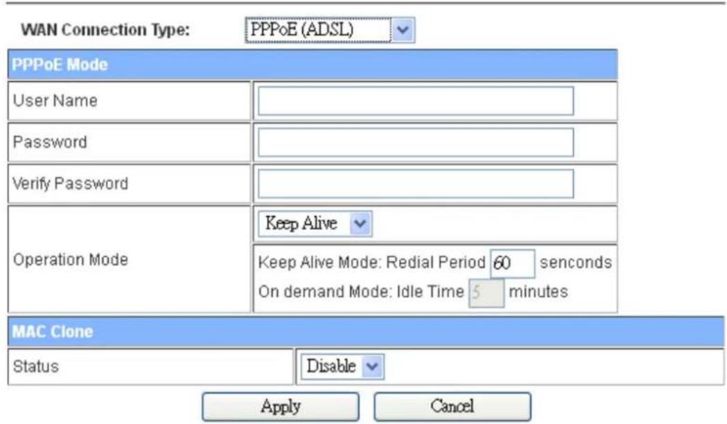 Premiertek LP-7316K - Wide Area Network (WAN) Settings - 1