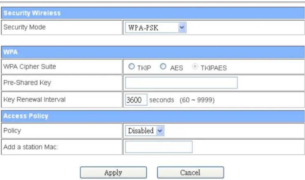 Premiertek LP-7316K - Wireless Security/Encryption Settings - 1