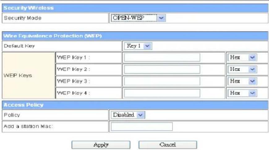 Premiertek LP-7316K - Wireless Security/Encryption Settings - 1