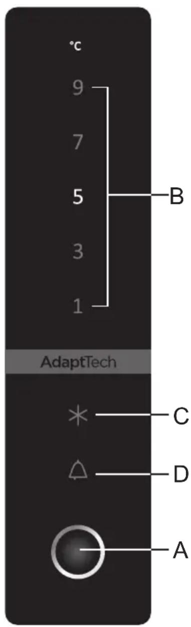 °C 9 7 5 3 1 B AdaptTech * C D A