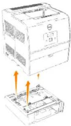 DELL 3010cn - Installieren einer zusätzlichen Papierfacheinheit - 7