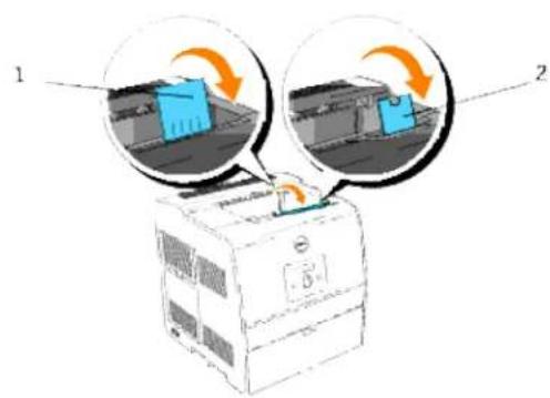 DELL 3010cn - Verwenden der Unterlagenverlängerung - 1