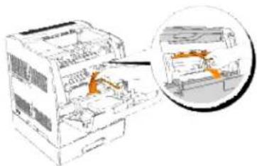 DELL 3010cn - Einsetzen der Tonerkassetten - 2