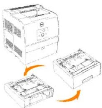 DELL 3010cn - Entfernen von zusätzlichen Papierfacheinheiten - 4