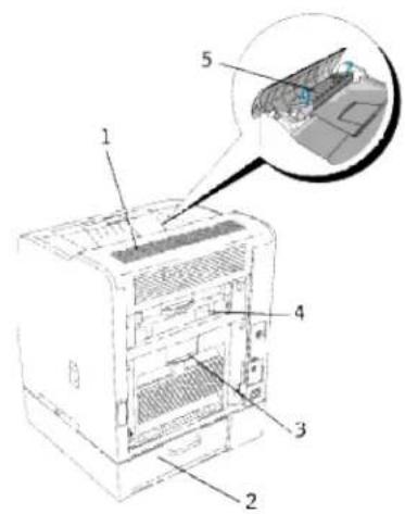 DELL 3010cn - Feststellen der Papierstaubereiche - 1