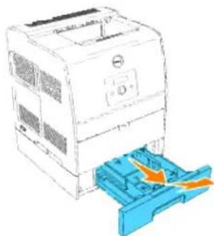 DELL 3010cn - Einlegen von Druckmedien in zusätzliche Fächer - 2