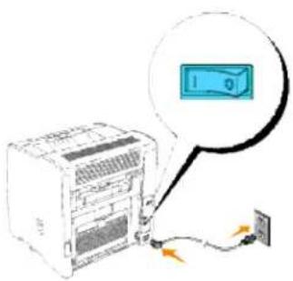 DELL 3010cn - Einschalten des Druckers - 1
