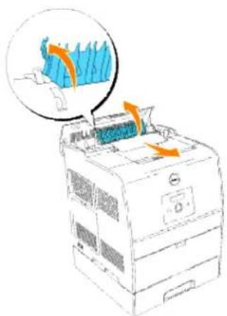DELL 3010cn - Beseitigen von Papierstaus im Bereich der Mittleres Ausgabefach - 2