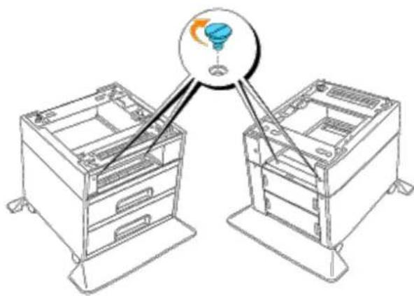 DELL 5100cn - Installation der zusätzlichen 500-Blatt-Papierfacheinheit und der 1000-Blatt-Papierfacheinheit - 5
