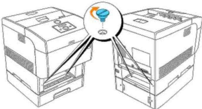 DELL 5100cn - Installieren der zusätzlichen 500-Blatt-Papierfacheinheit - 5