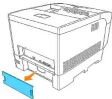 DELL 5100cn - Einsetzen der Multiprotokollkarte - 1