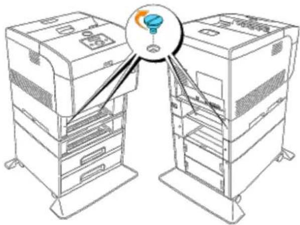 DELL 5100cn - Installation der zusätzlichen 500-Blatt-Papierfacheinheit und der 1000-Blatt-Papierfacheinheit - 10