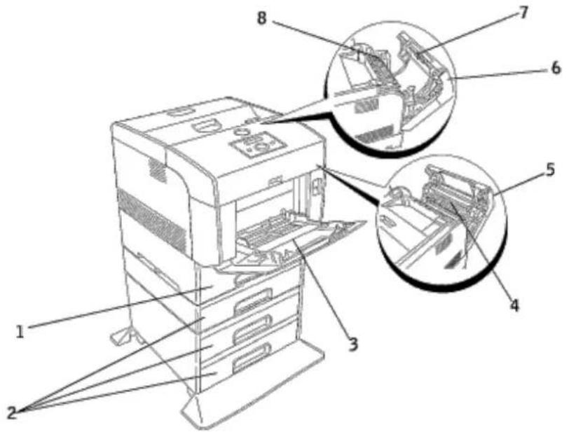 DELL 5100cn - Feststellen der Papierstaubereiche - 1