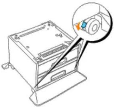 DELL 5100cn - Installieren der zusätzlichen 1000-Blatt-Papierfacheinheit - 1