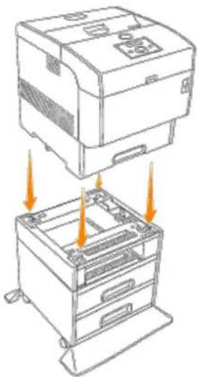 DELL 5100cn - Installation der zusätzlichen 500-Blatt-Papierfacheinheit und der 1000-Blatt-Papierfacheinheit - 7