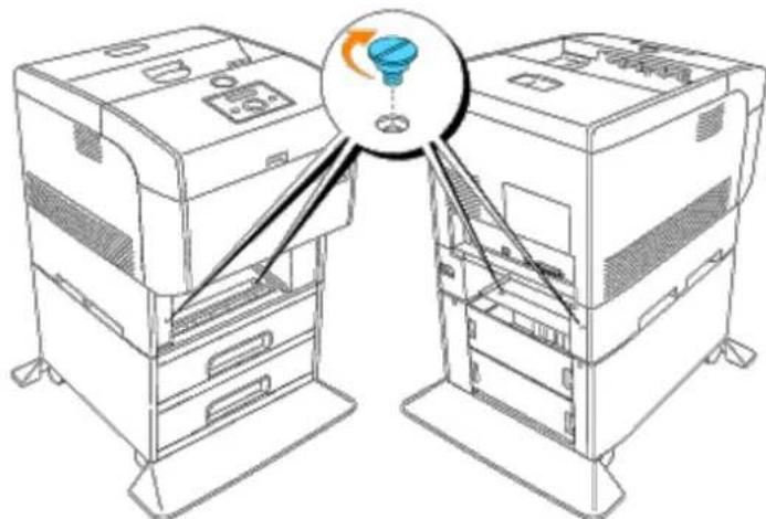 DELL 5100cn - Installieren der zusätzlichen 1000-Blatt-Papierfacheinheit - 6