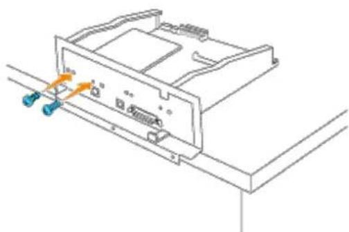 DELL 5100cn - Einsetzen der Multiprotokollkarte - 5