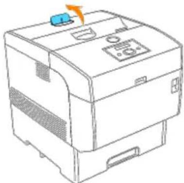 DELL 5100cn - Verwenden des Papieranschlags der oberen Abdeckung - 1