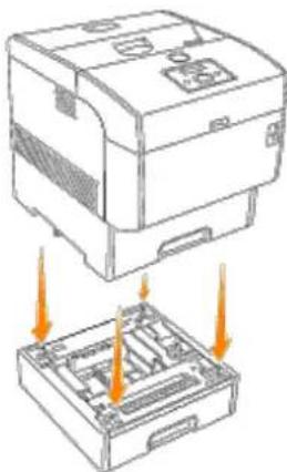 DELL 5100cn - Installieren der zusätzlichen 500-Blatt-Papierfacheinheit - 2