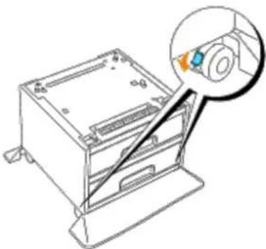 DELL 5100cn - Installation der zusätzlichen 500-Blatt-Papierfacheinheit und der 1000-Blatt-Papierfacheinheit - 1