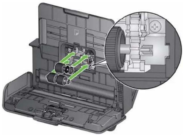 KODAK I1190E - Auswechseln der Einzugsrolle - 5