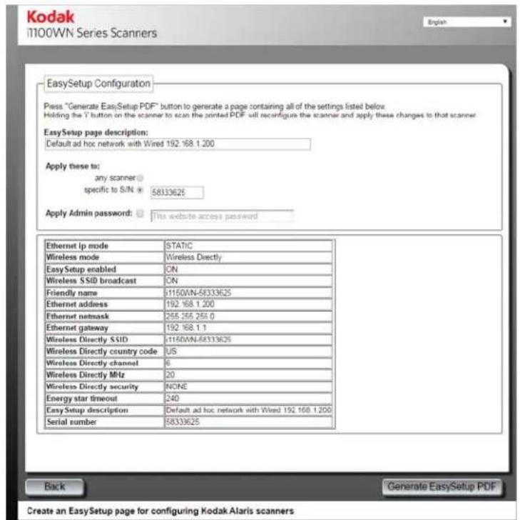 KODAK I1190WN - Optional: EasySetup - 1