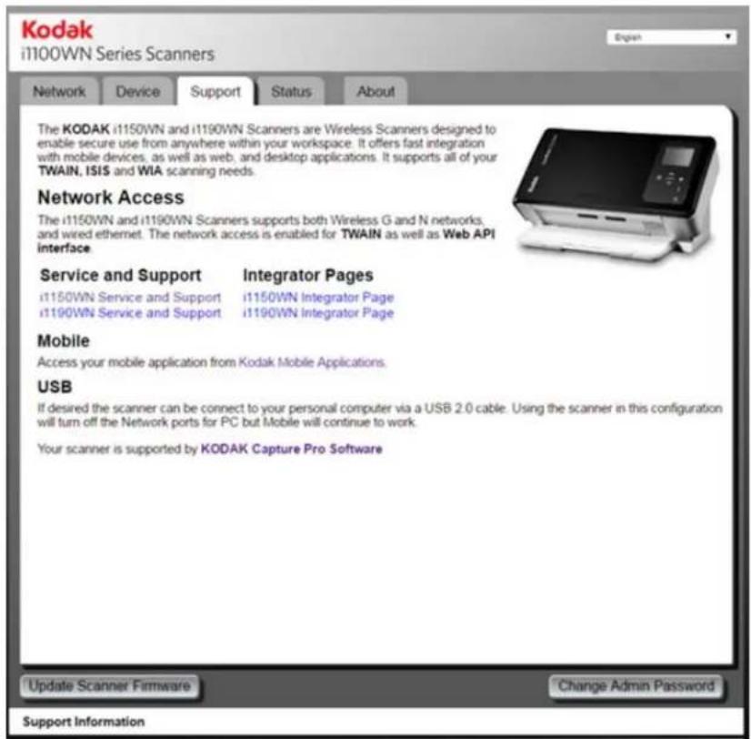 KODAK I1190WN - Registerkarte „Support“ - 1