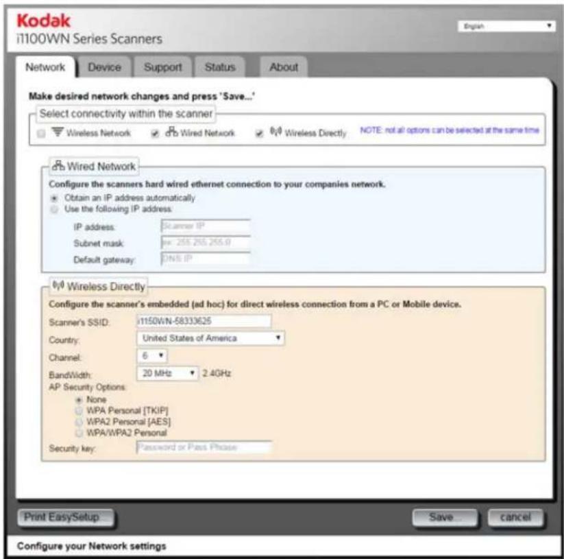 KODAK I1190WN - Zugriff auf die i1150WN/i1190WN Scanner-Setup-Website - 4