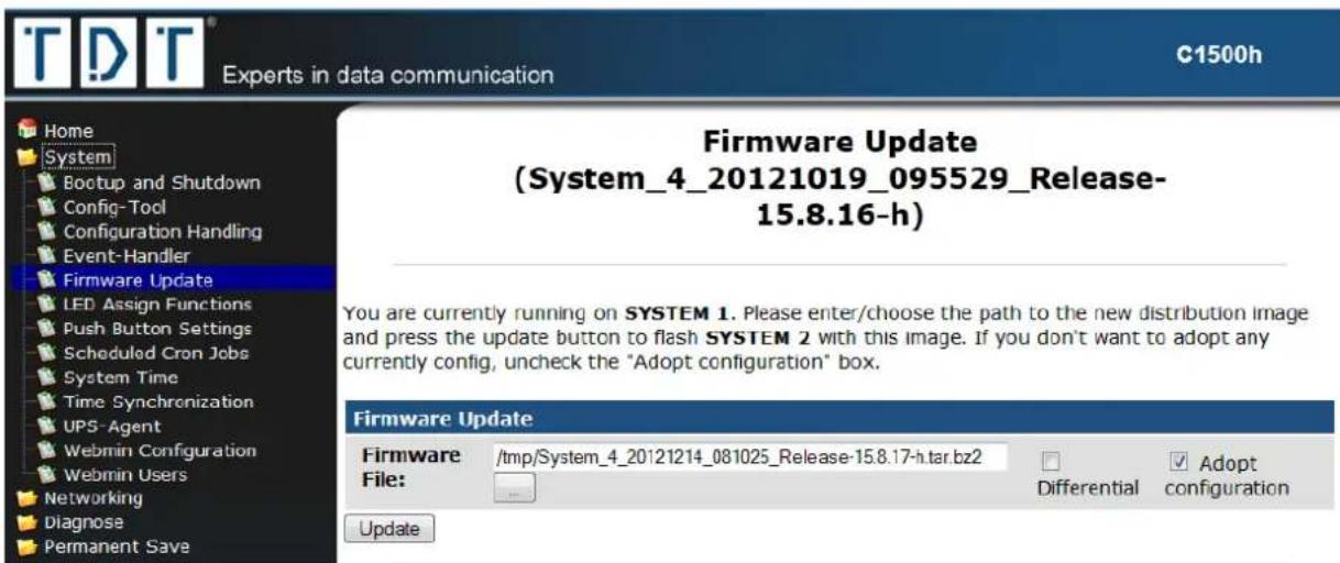 TDT C1500l - Webinterface - 1
