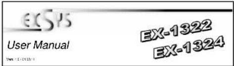 ESYS User Manual EX-1322 EX-1324