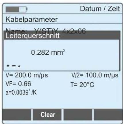 Kabelparameter Name: Y(ST)Y_4x2x06 Leiterquerschnitt 0.282 mm² * = • V= 200.0 m/μs V/2= 100.0 m/μs VF= 0.66 T= 20°C a=0.0039¹/K Clear
