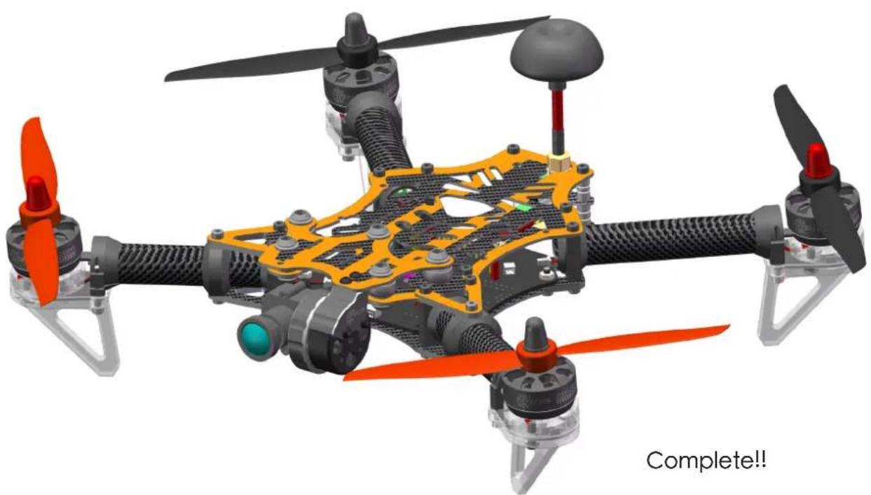 Hyperion Vengeance 280 FPV Racer - Frame Final Assembly - 2