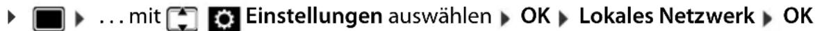 ... mit Einstellungen auswählen OK Lokales Netzwerk OK