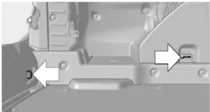 Mechanical component with arrows indicating assembly or movement, no visible text or symbols