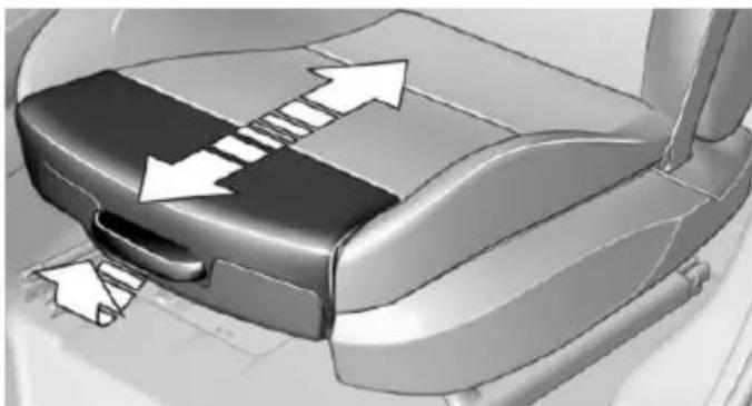 Diagram of a car seatbelt with directional arrows indicating movement or force (no text or symbols present)