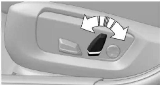Close-up of a car interior control panel with directional arrows indicating flow or movement (no text or symbols)