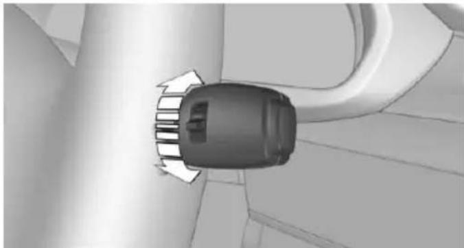 Top-down view of a car's side profile showing airflow direction (no text or symbols)