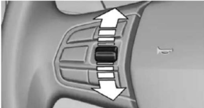 Diagram of a car interior with directional arrows indicating movement or flow (no text or symbols)
