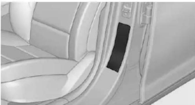 Interior view of a car showing the side panel and seat area (no text or symbols visible)