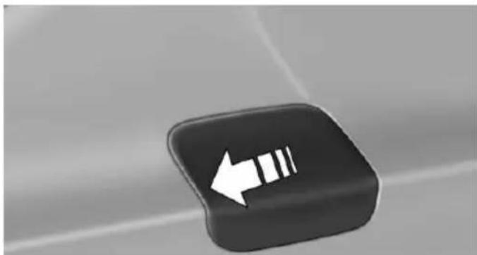 Black square button with white arrow symbol pointing left, no text or numbers present